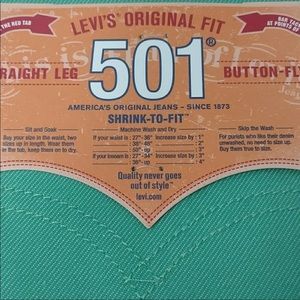 Men’s Levi’s 501 Button-fly Shrink-To-Fit $30